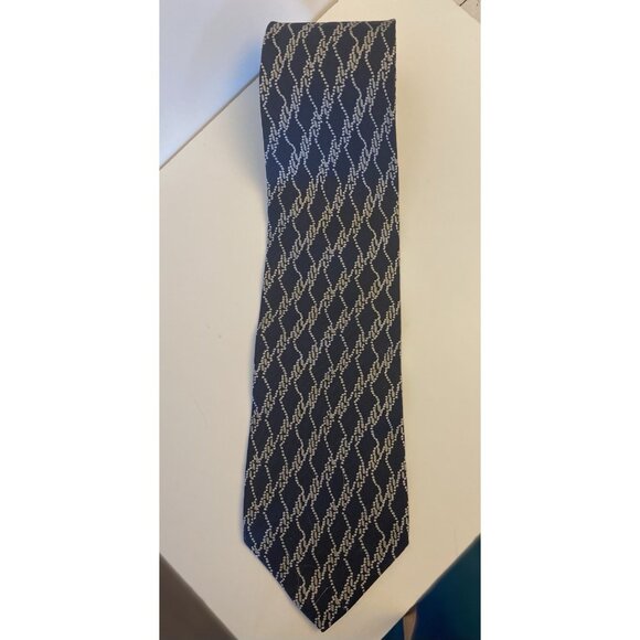 Banana Republic Men's Silk Ribbed Abstract Print Tie Made In Italy 59Lx4W - Picture 9 of 9